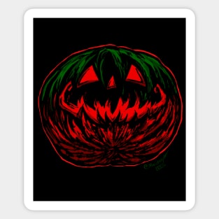 A Metal Halloween (red outline version) Sticker